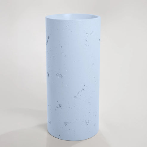 Sticks & Stone Concrete Textured Full Height Round Pedestal Basin