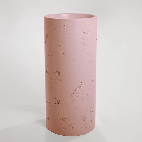 Sticks & Stone Concrete Textured Full Height Round Pedestal Basin