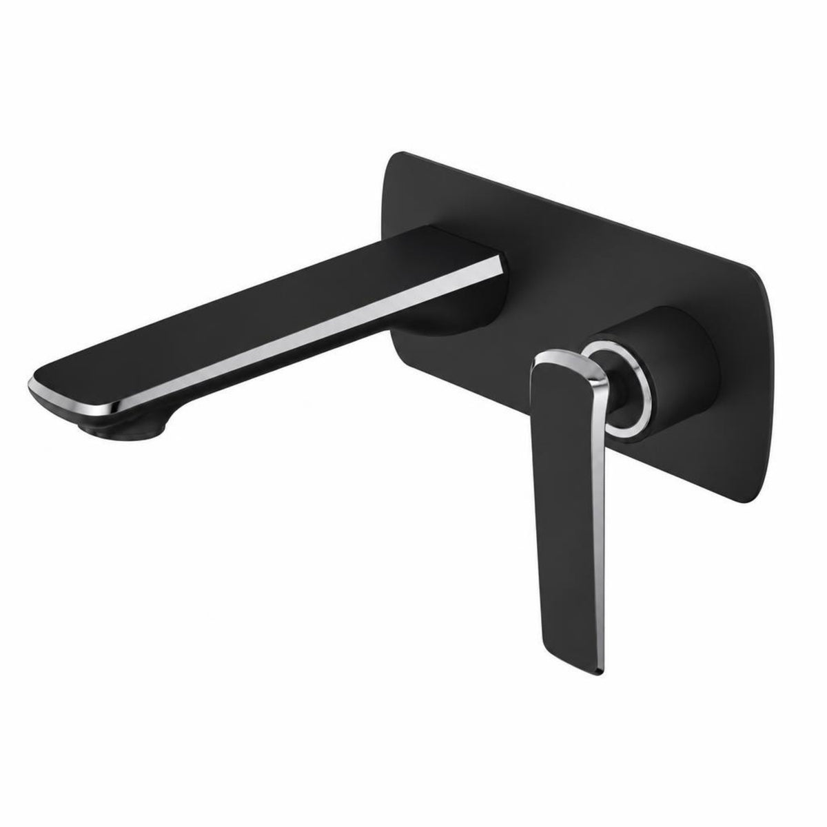 Esperia Wall Mixer With Spout - Black & Chrome