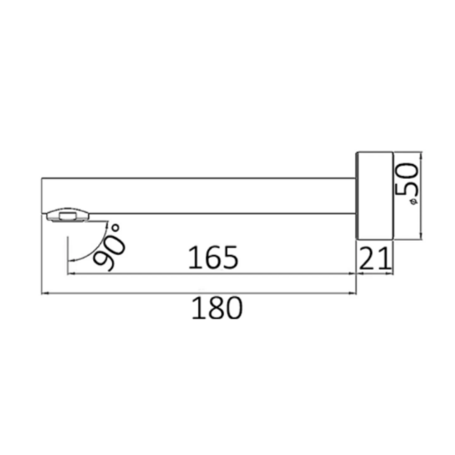 VOGH Bath Spout Chrome 180mm
