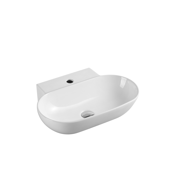 Vento 56M Rectangular Wall Hung Basin White 560mm*125mm