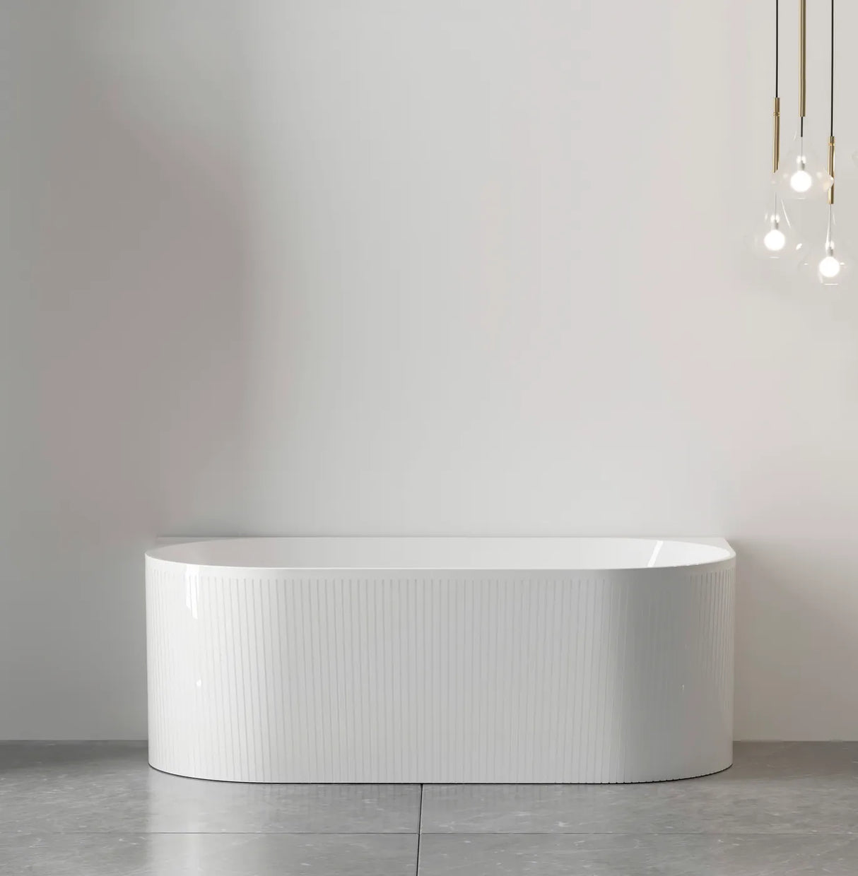 NOOSA Back to Wall MULTIFIT Bath with Overflow (1500mm / 1700mm)