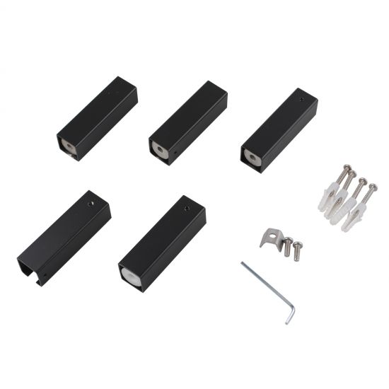 Square Electric Heated Towel Rack 4 Bars - Matte Black