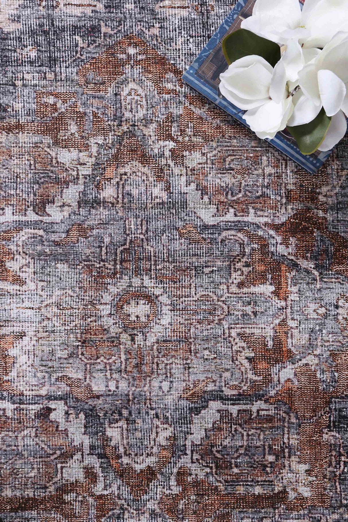 Crowne Waterproof Blue Oriental Rug