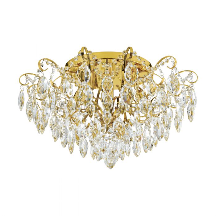 Ceiling Light FENOULLET1 02 Crystal Brass