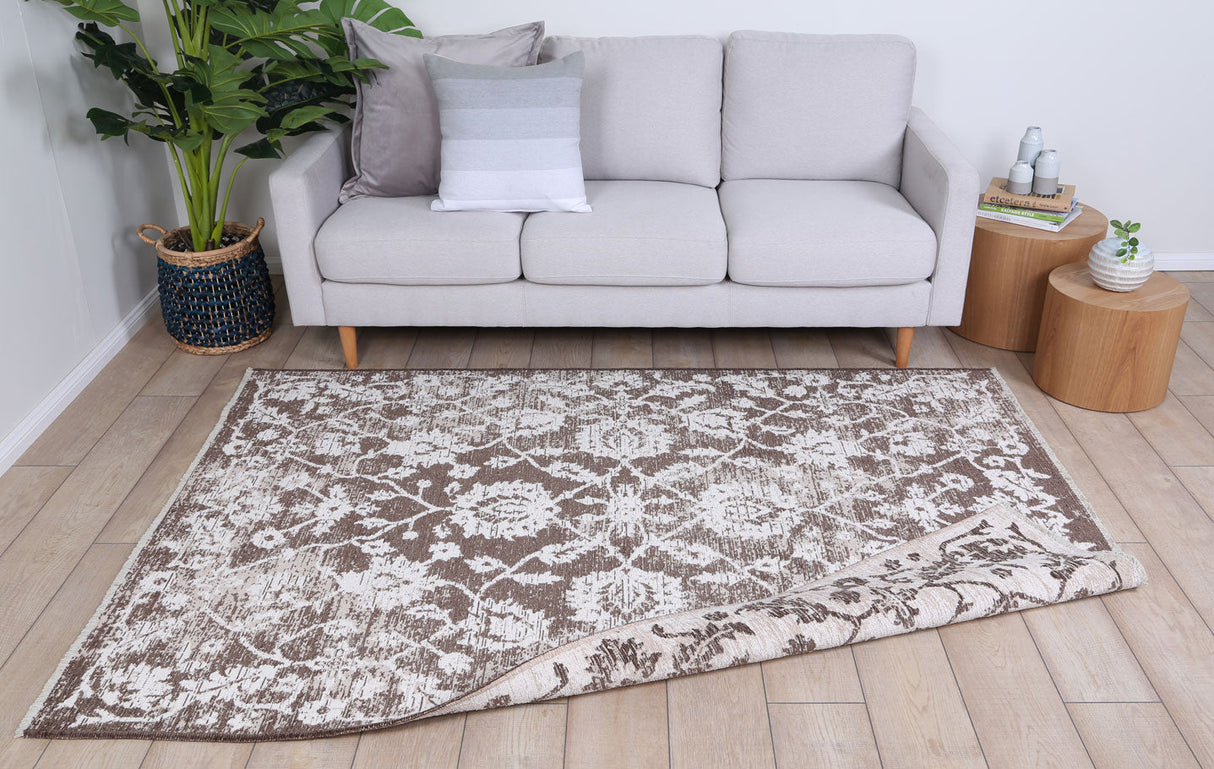 Rustic Vintage Classic, Amazing 2 in 1 Reversible Rug Beige