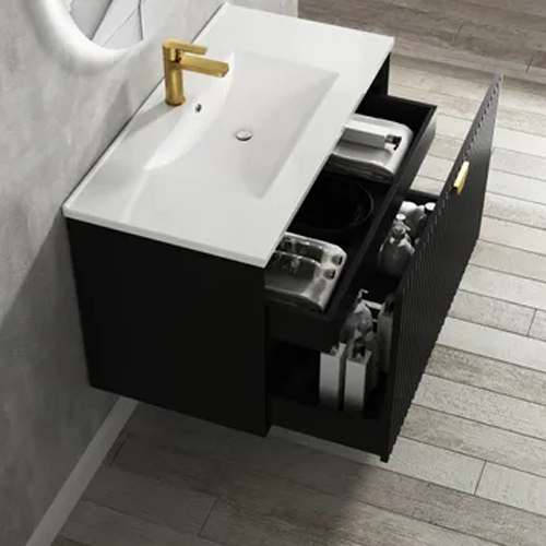 MARLO Wall Hung Vanity 750mm Matte Black