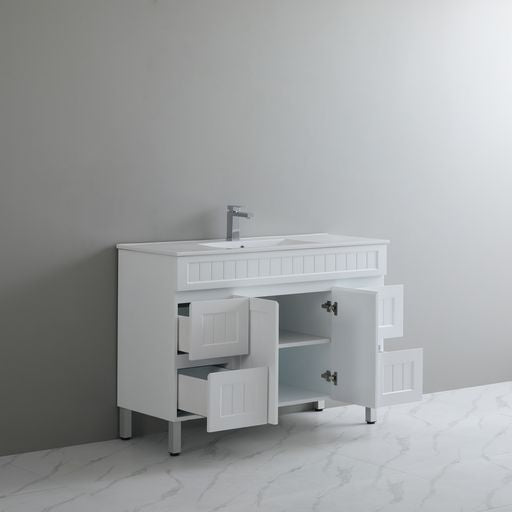 ACACIA SHAKER PVC Floor Vanity 1200mm (Single Bowl)