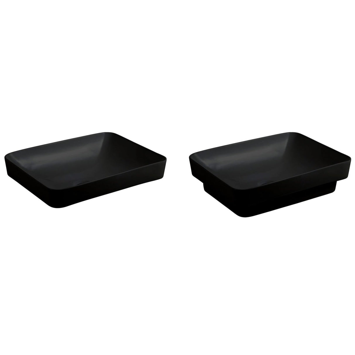 Logan Soft Matt Black Basin (Rectangle: 500x370x140mm)