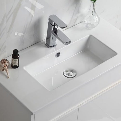 MAYA Slim Free Standing Vanity Gloss White 600mm
