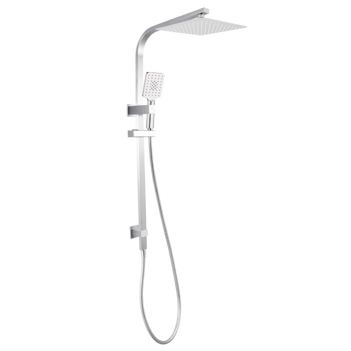 AQU 10" Square Shower Station Top Water Inlet - Brushed Nickel