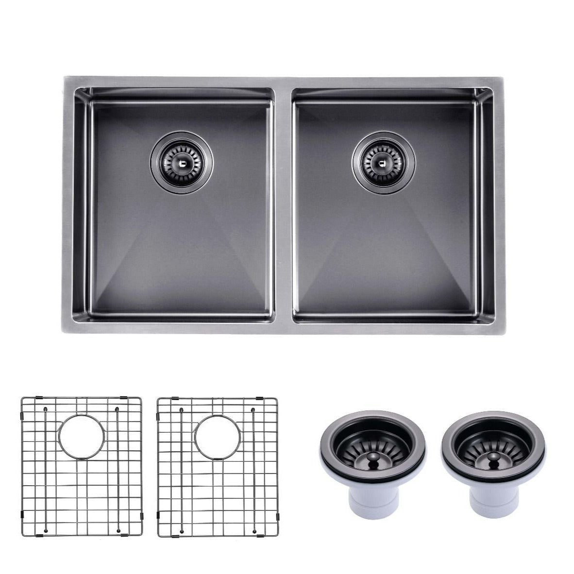 AQU Gunmetal Kitchen Sink Kit- 770x450x215mm