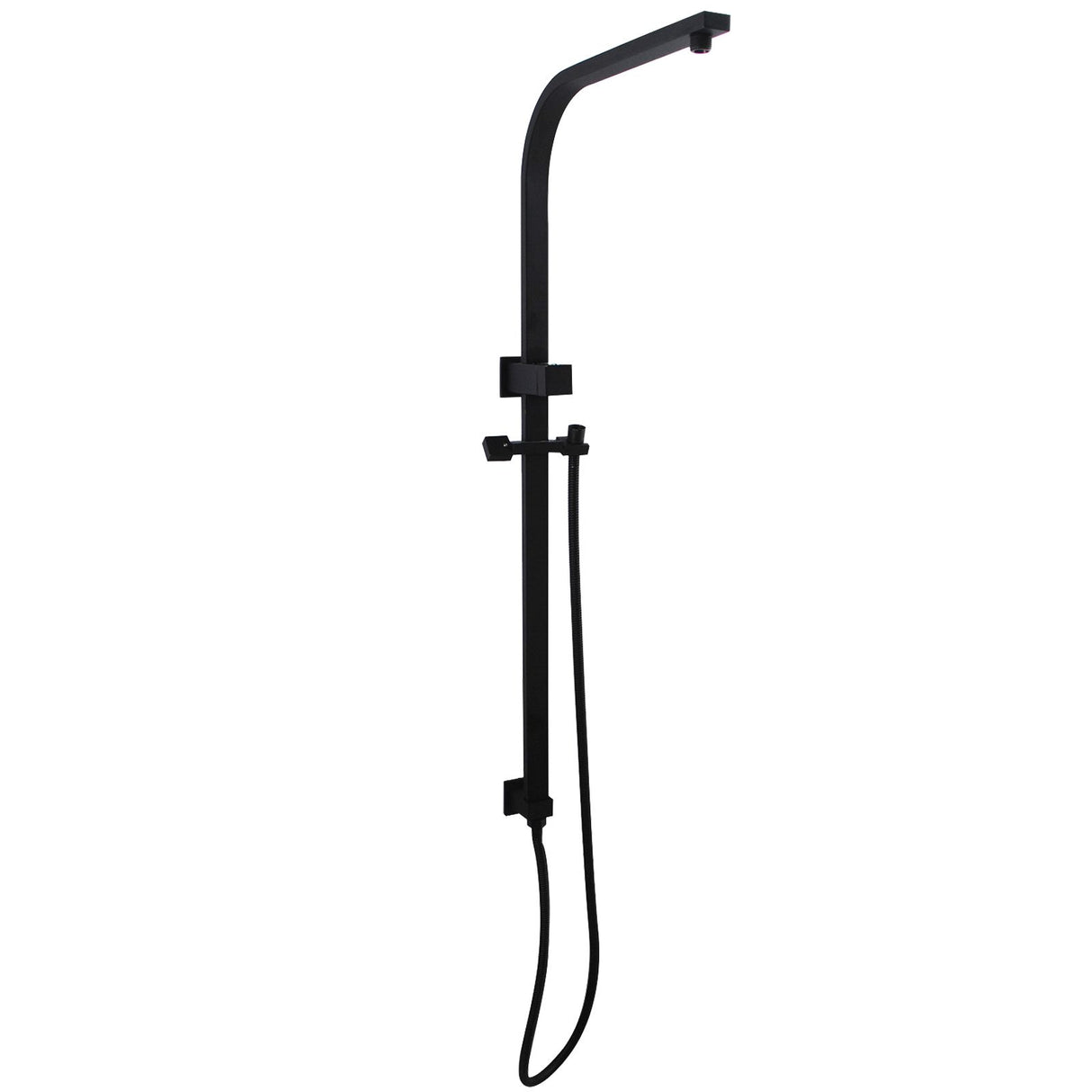 AQU Square Shower Station Without Shower Head And Handheld Shower - Black