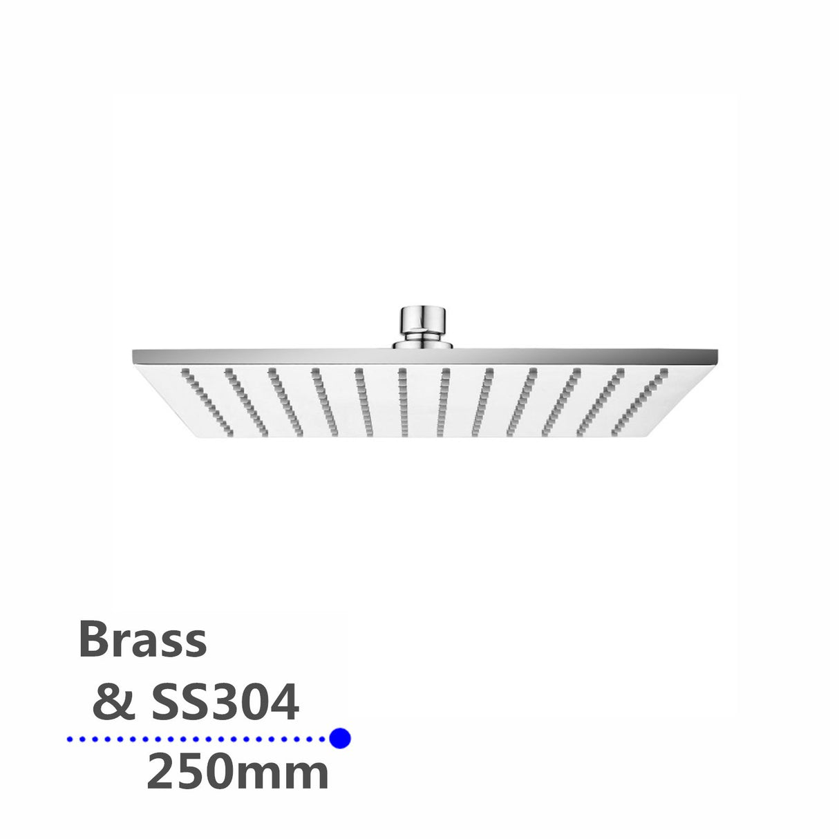 AQU 250mm Shower Head - Chrome
