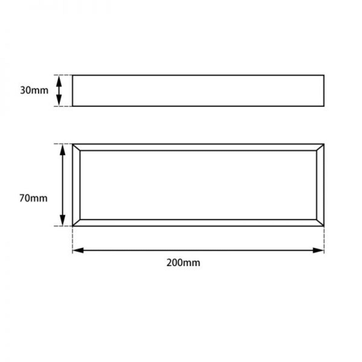 Cavallo AR43 Square Towel Rail 200mm - Brushed Gold Technical Drawing