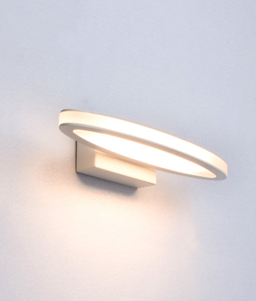 ATHENS: LED Interior Matte White Oval 1 Way Wall Light