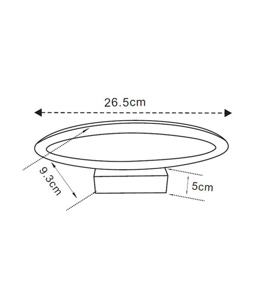 ATHENS: LED Interior Matte White Oval 1 Way Wall Light