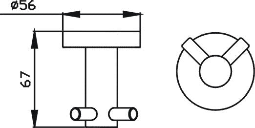 Ideal Double Robe Hook (Chrome)
