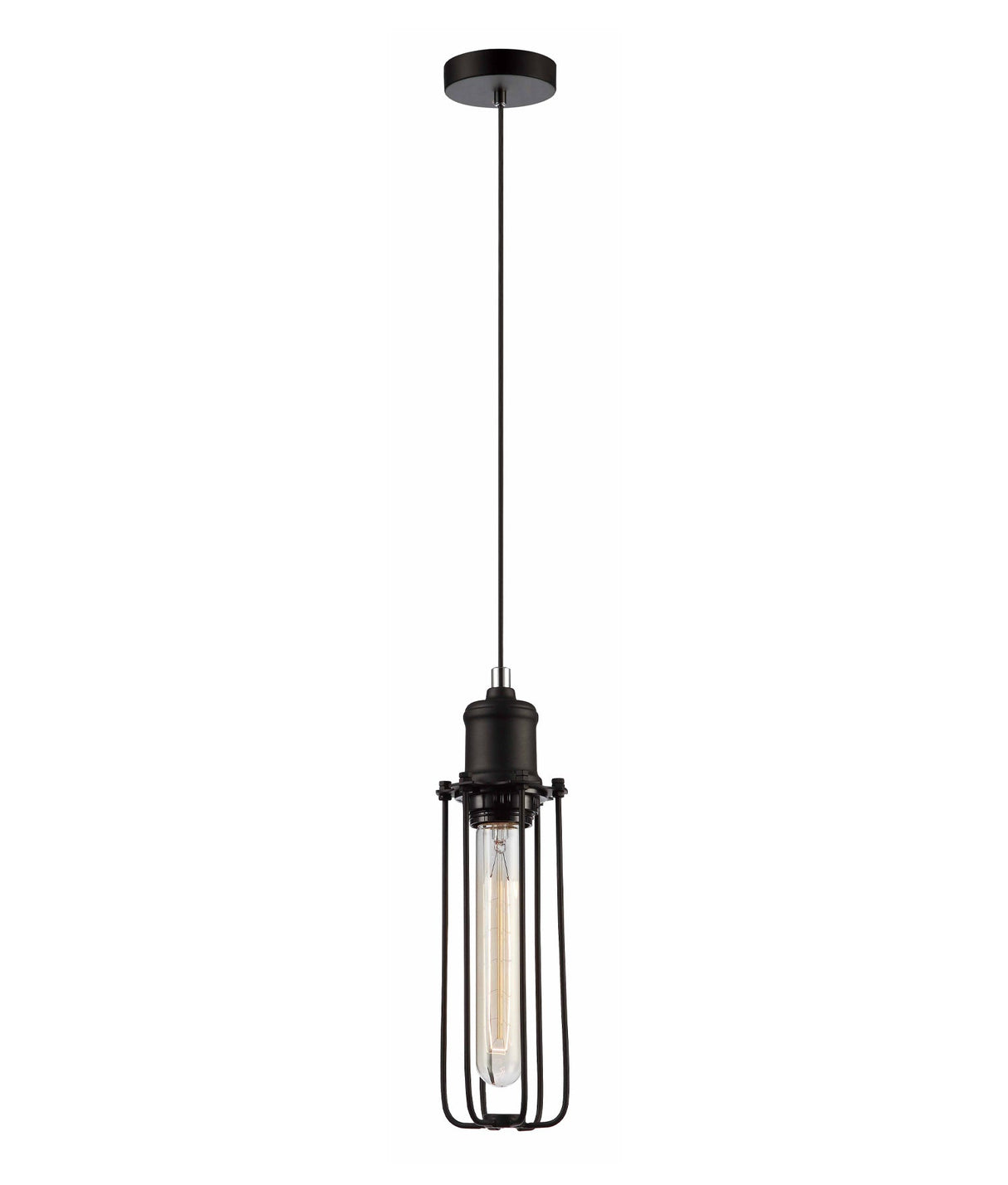 BLACKBAND Industrial Black Tubular Bird Cage Pendant Light