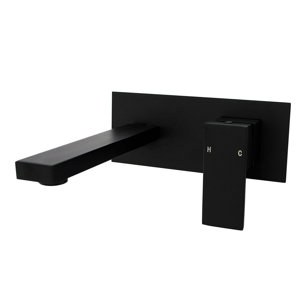 Blaze Bathtub Basin Wall Mixer With Spout - Black