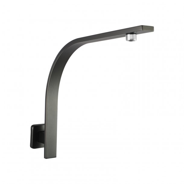Blaze Square Gooseneck Wall Shower Arm - Brushed Gun Metal