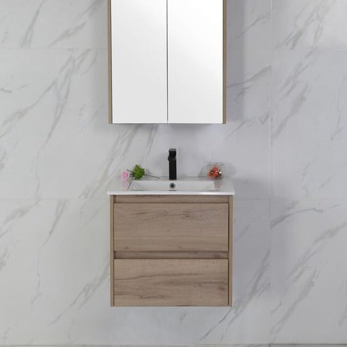 MAX MDF Wall Hung Vanity Max Oak (All Sizes)