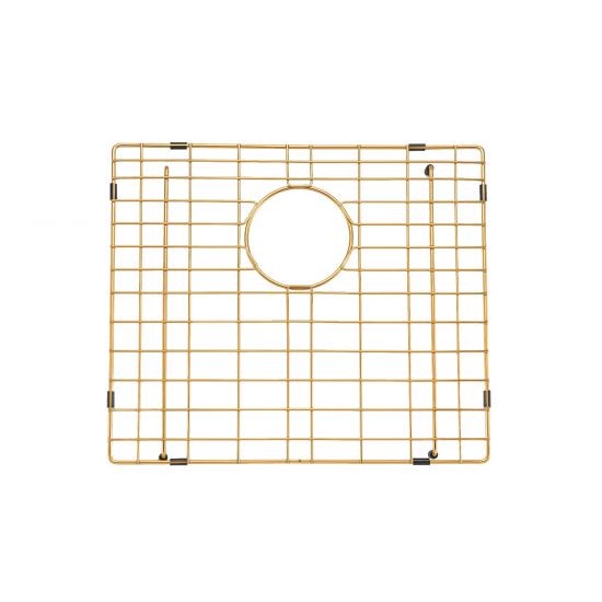 Brushed Brass Stainless Steel PVD Single Bowl Kitchen Sink - 500x440x230mm