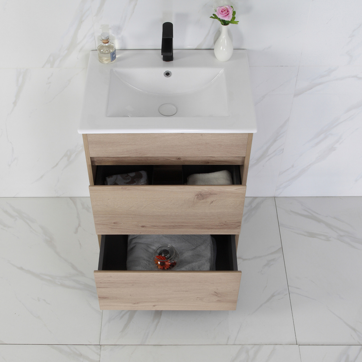 MAX MDF Freestanding Vanity Max Oak (All Sizes)