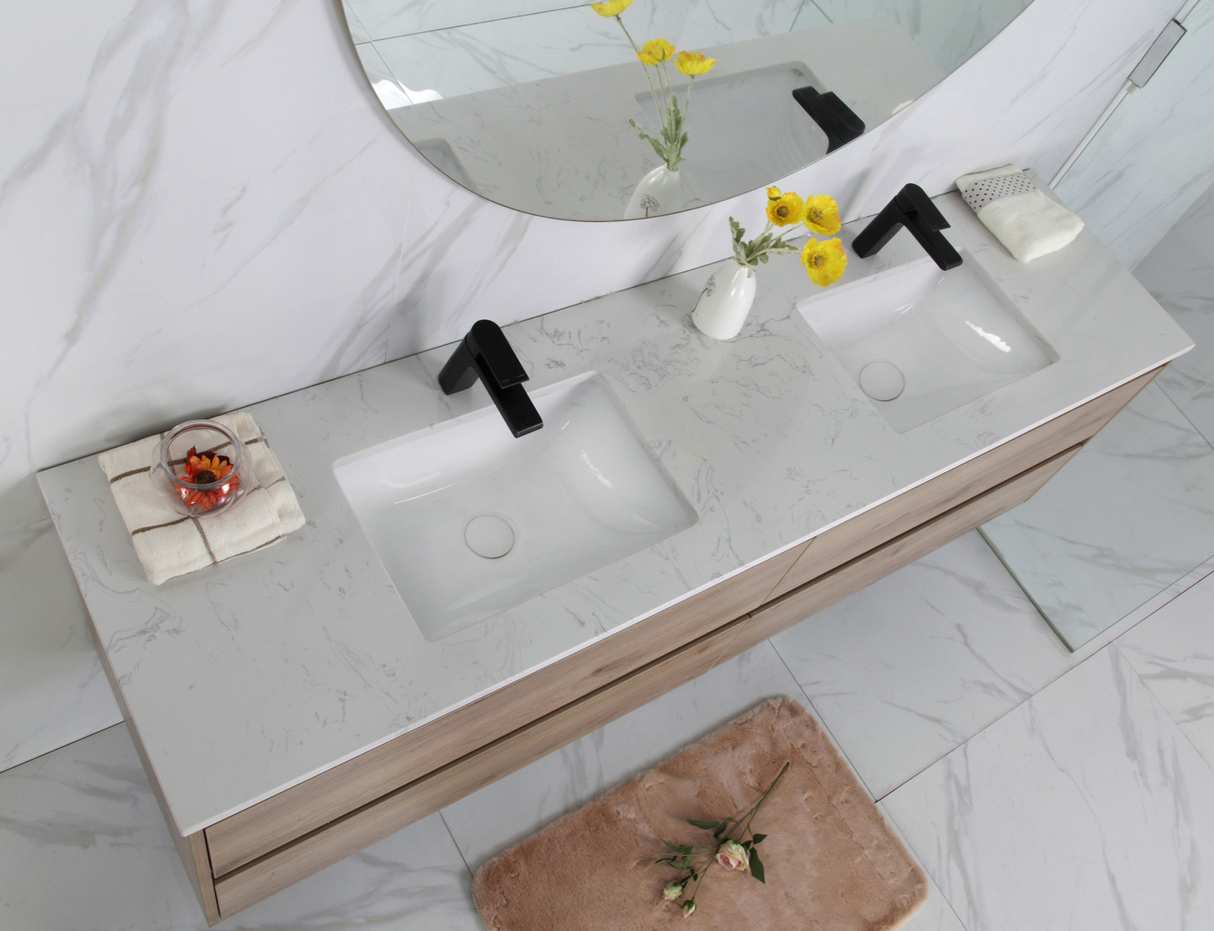 MAX MDF Wall Hung Vanity Max Oak (All Sizes)