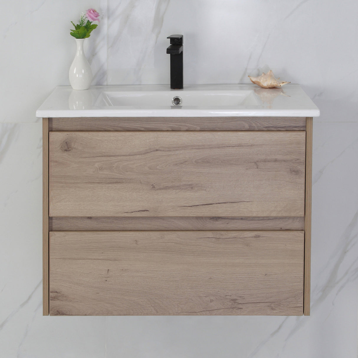 MAX MDF Wall Hung Vanity Max Oak (All Sizes)