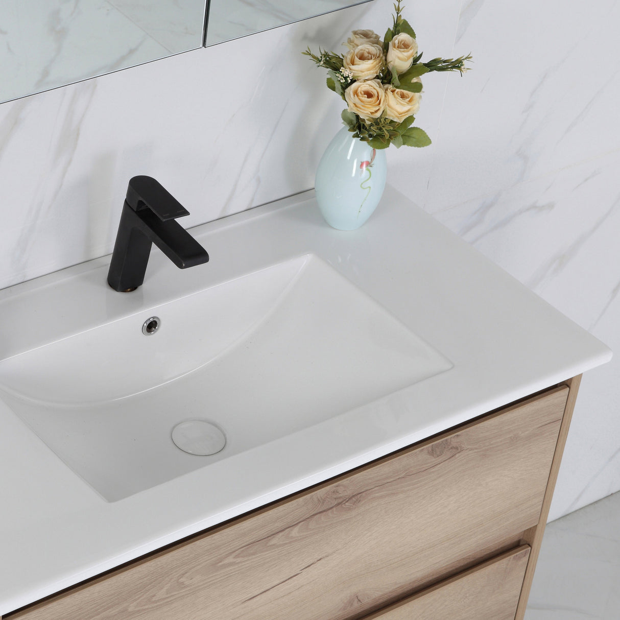 MAX MDF Wall Hung Vanity Max Oak (All Sizes)