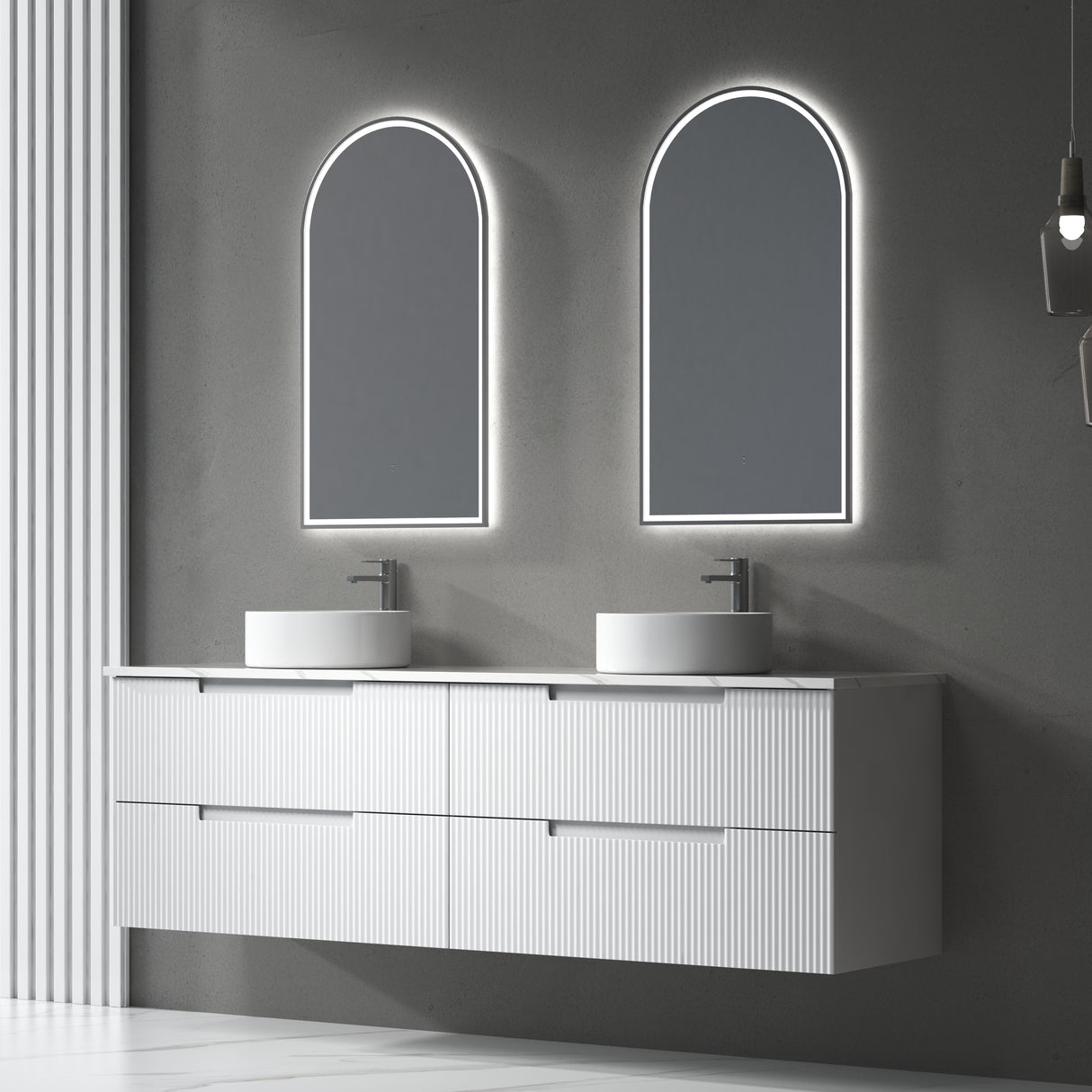 VERONA MARKII Wall Hung Vanity Matte White (All Sizes)