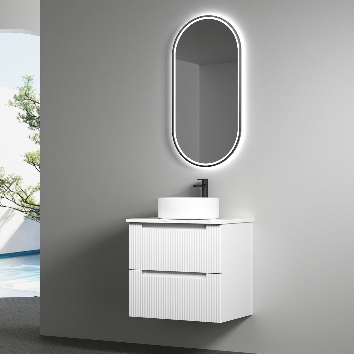 VERONA MARKII Wall Hung Vanity Matte White (All Sizes)
