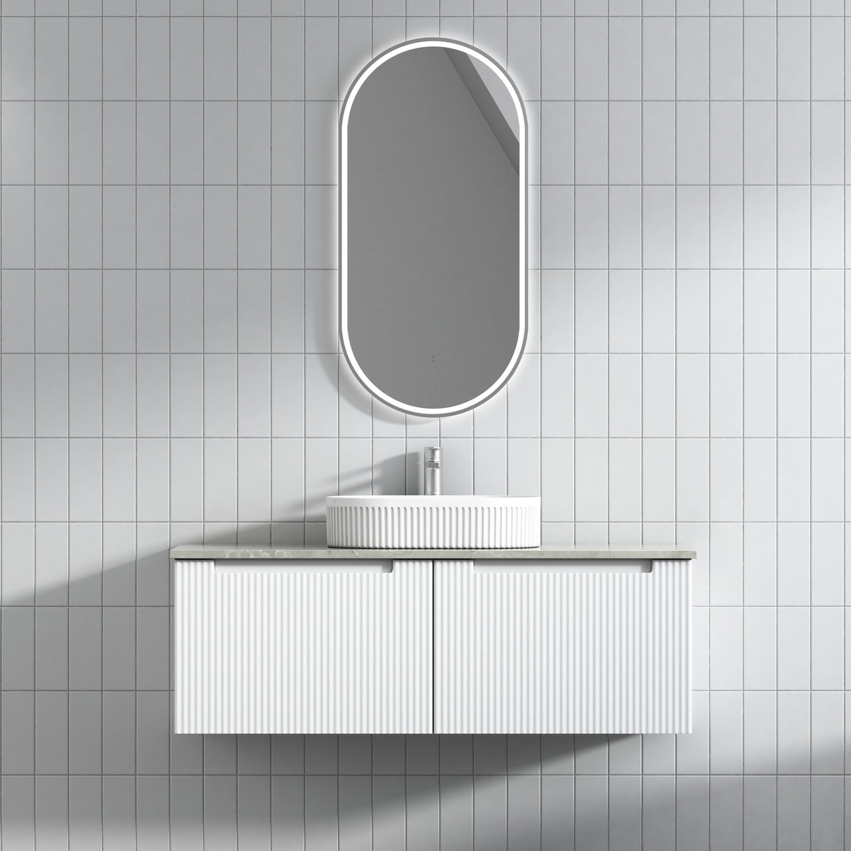 PERLA Mark II Wall Hung Vanity Matte White (All Sizes)