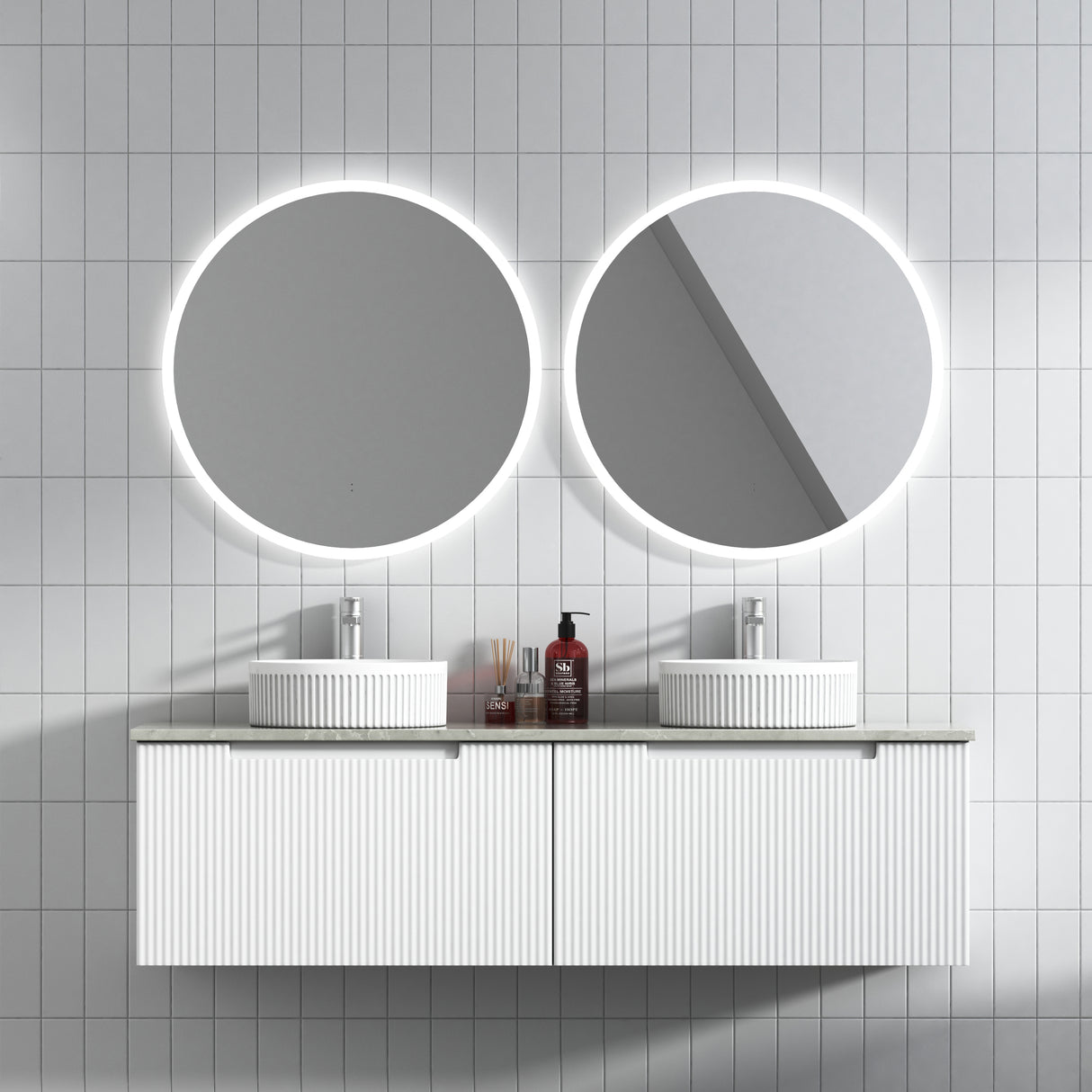 PERLA Mark II Wall Hung Vanity Matte White (All Sizes)