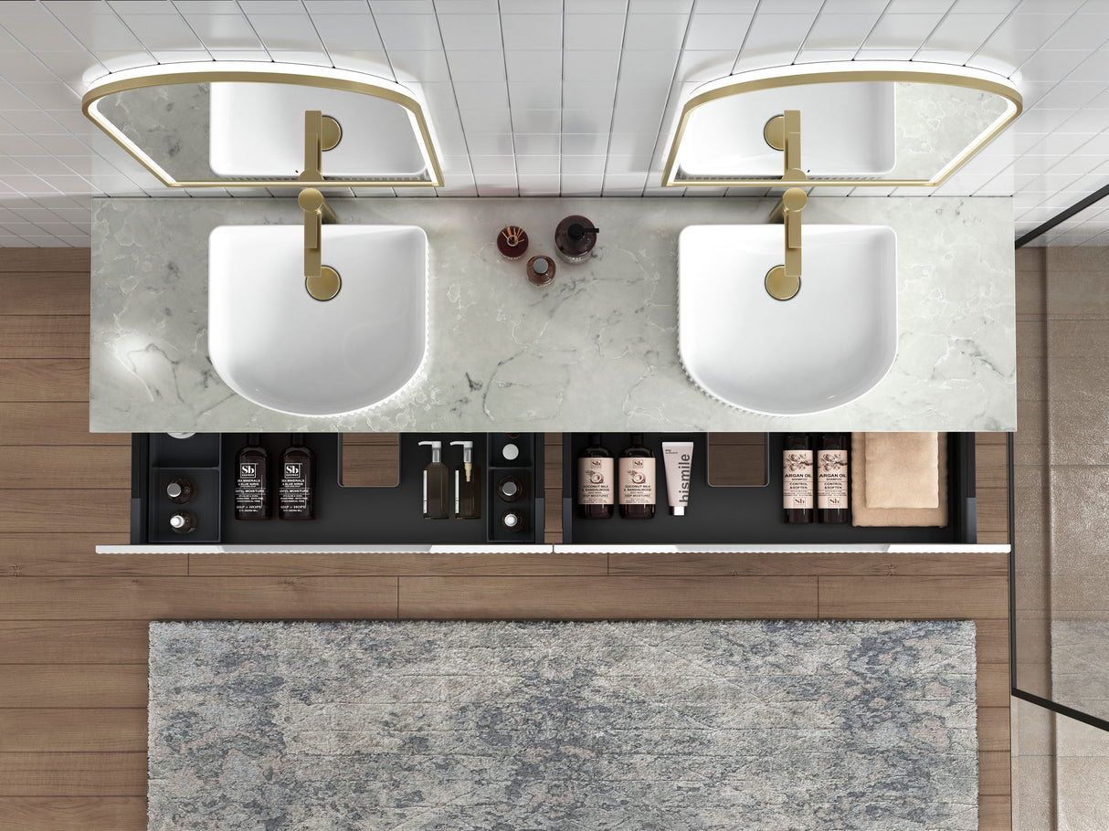 PERLA Mark II Wall Hung Vanity Matte White (All Sizes)