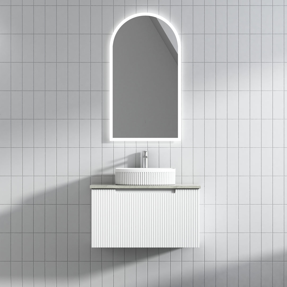 PERLA Mark II Wall Hung Vanity Matte White (All Sizes)