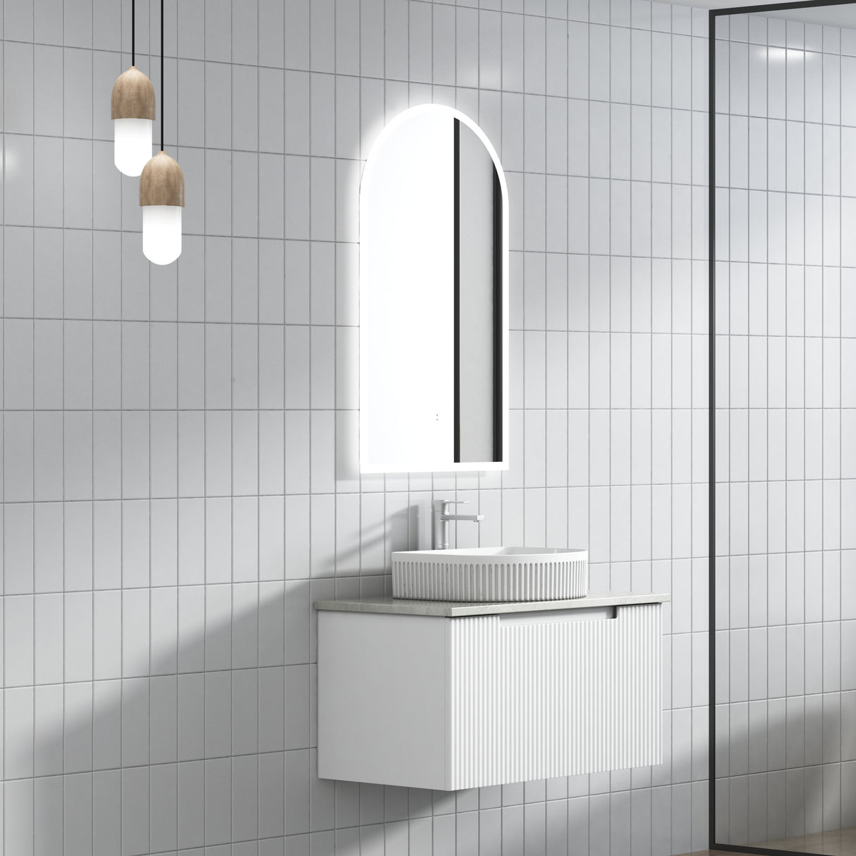 PERLA Mark II Wall Hung Vanity Matte White (All Sizes)