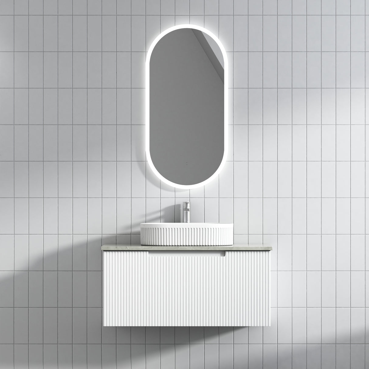 PERLA Mark II Wall Hung Vanity Matte White (All Sizes)