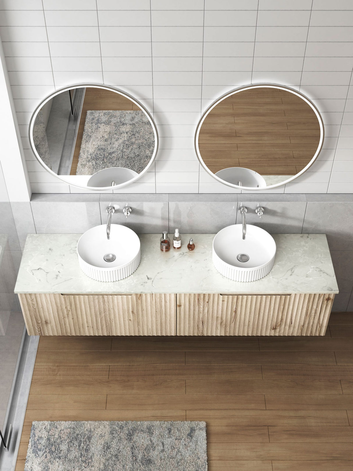 CALDER Wall Hung Vanity Tuscana Oak (All Sizes)