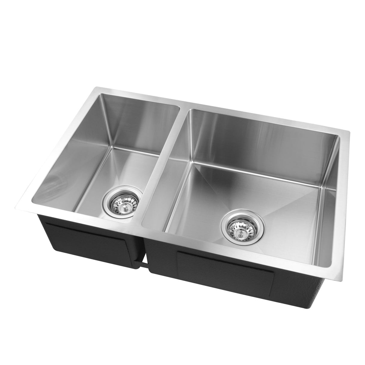 Double Bowl Handmade 304 Stainless Steel Sink 715x450mm