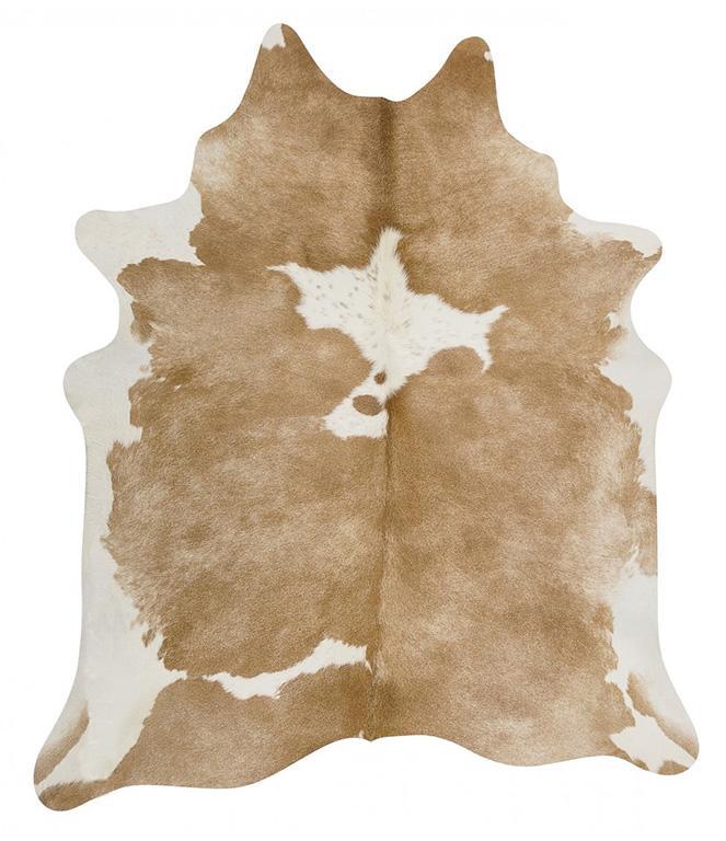 Natural Cow Hide Beige White