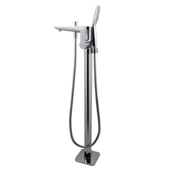Floor Standing Mixer With Diverter Handheld Shower - Chrome