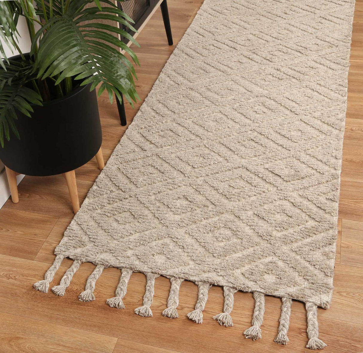 Goa Plush Diamond Ash Rug