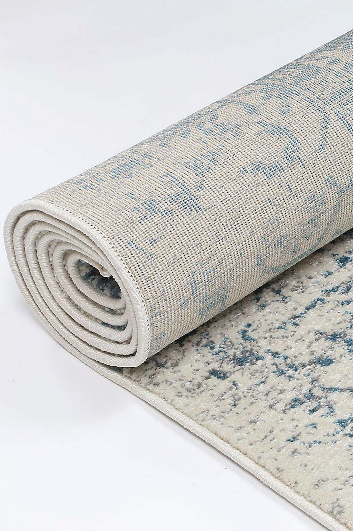 Exquisite Audrey Ivory & Blue Rug