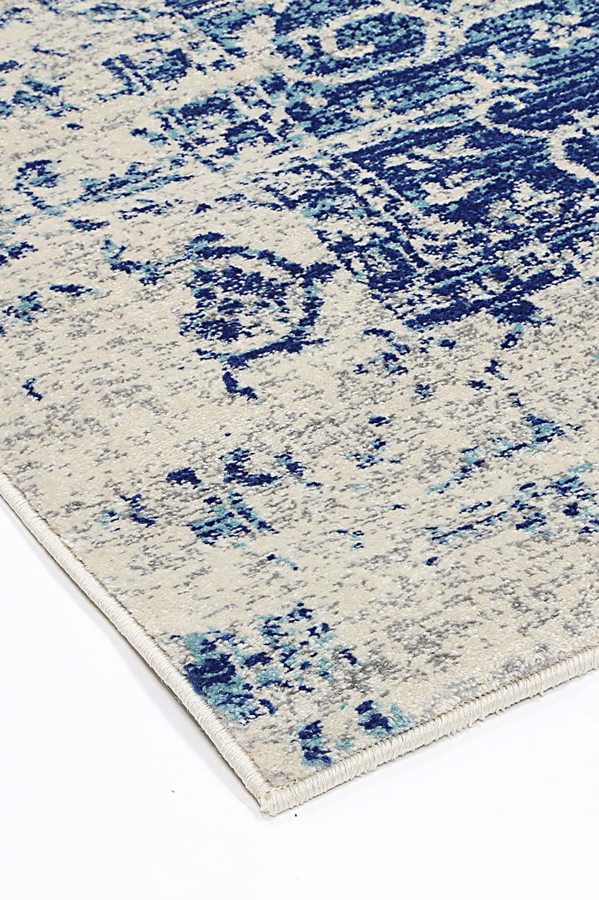 Exquisite Audrey Ivory & Navy Rug