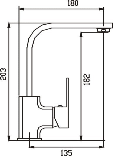 Elegant Basin Mixer Swivel (Chrome)