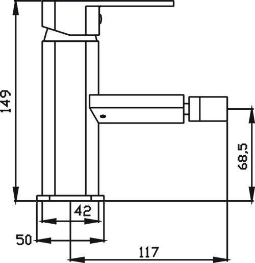 Elegant Bidet Mixer (Chrome)
