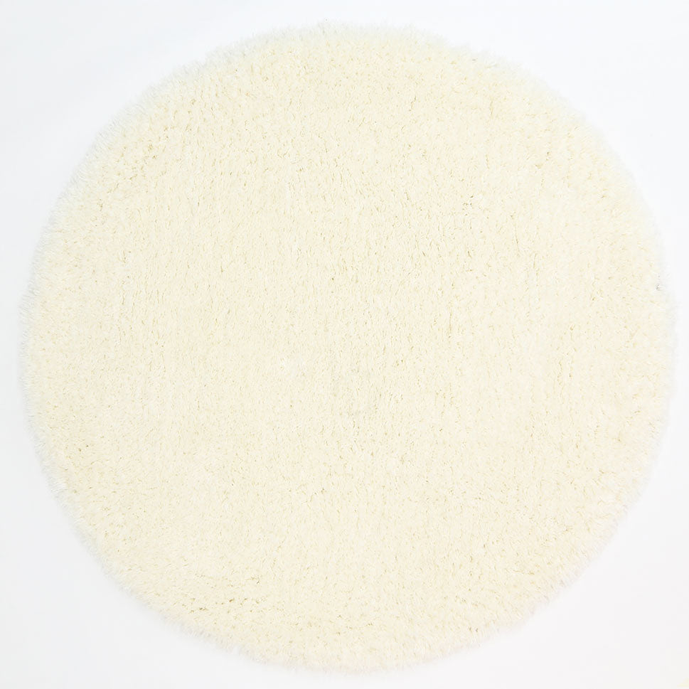 Floccus Super Soft Ultra Thick White Shaggy Round Rug