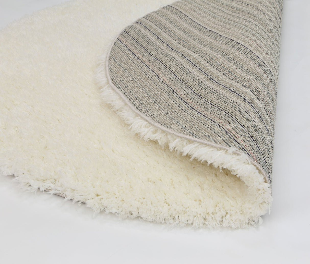 Floccus Super Soft Ultra Thick White Shaggy Round Rug